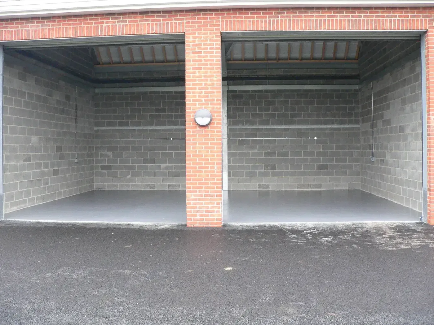 Two of the finished vehicle bays