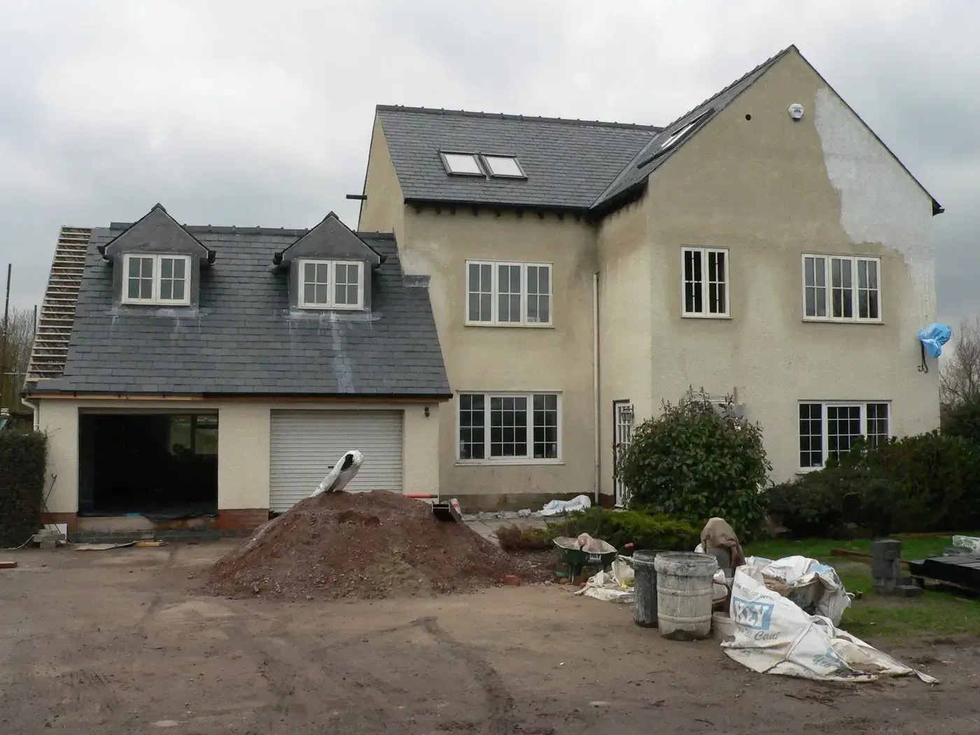 The farmhouse at Ruddington during the renovation